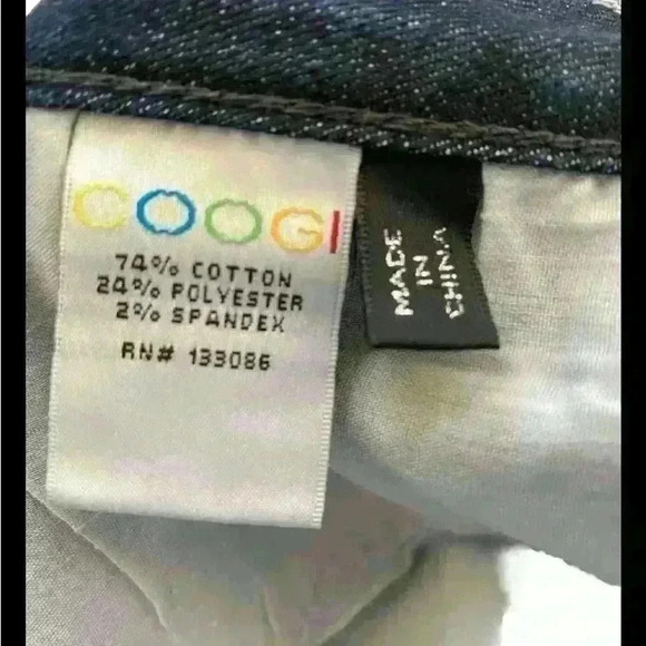 COOGI Women's Blue Dark Wash Embroider Classic Straight Leg Jean Size 7/8 NWOT - Picture 5 of 5